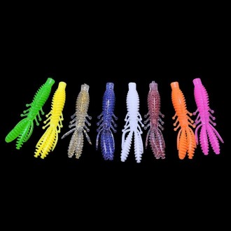 50pcs Small Reverse Threaded Floating Inverted Shrimp Bait(Pink)