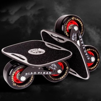 Split Wear-resistant Drifting Metal Skateboard(Moncorete Board Black Wheel)