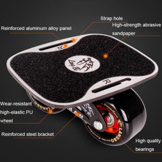 Split Wear-resistant Drifting Metal Skateboard(Moncorete Board Black Wheel)