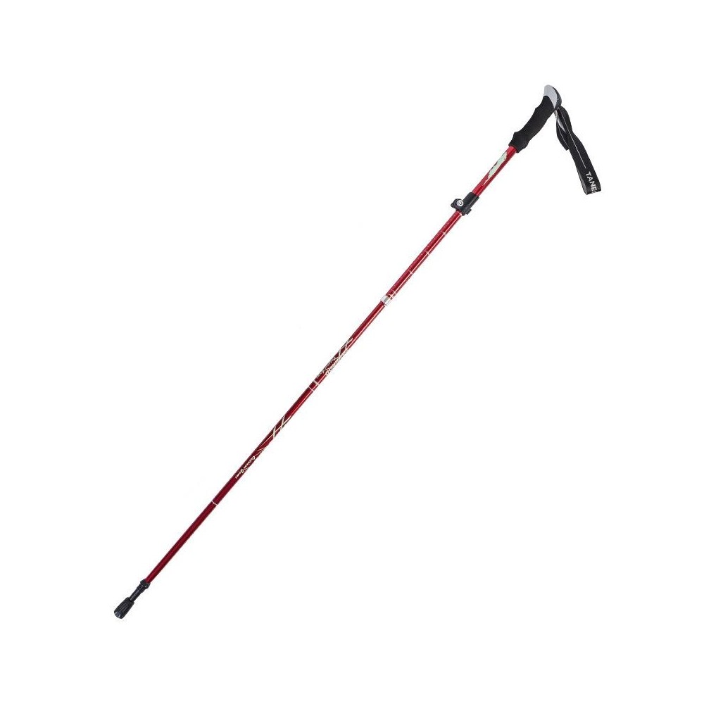 TANERDD TR-D0001 Trekking Poles Aluminum Alloy Folding Outdoor Handrails Trekking Walking Sticks(Long Model (Red))