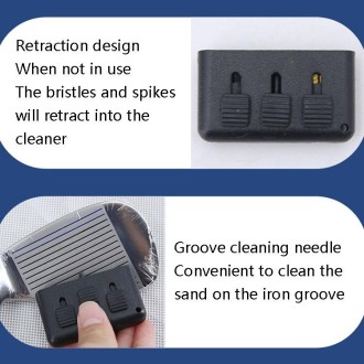 3 PCS Golf Multi-Function Cleaning Brush Portable Groove Slit Cleaning Brush(Black)