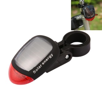 4 Flash Mode Available Solar Energy Rechargeable Bicycle Tail Light with 2 Red LED