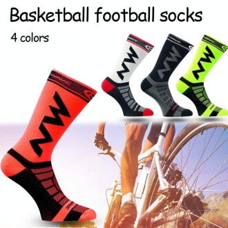 Breathable Quick Drying Nylon Bicycle Riding Cycling Socks Sports Socks(Black)