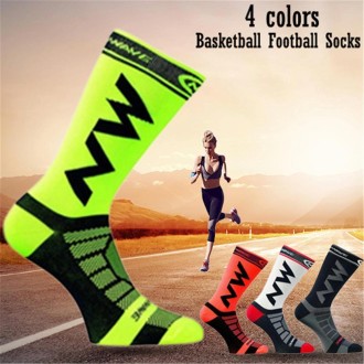 Breathable Quick Drying Nylon Bicycle Riding Cycling Socks Sports Socks(Black)