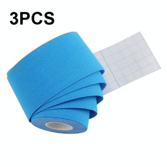 3 PCS Muscle Tape Physiotherapy Sports Tape Basketball Knee Bandage, Size: 2.5cm x 5m(Blue)