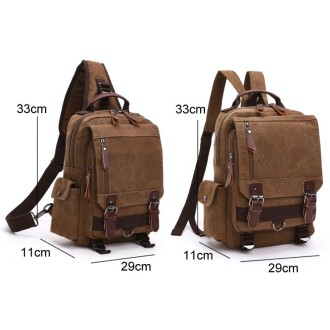 Outdoor Travel Messenger Canvas Chest Bag, Color: Blue Backpack