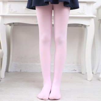 Spring Summer Autumn Solid Color Pantyhose Ballet Dance Tights for Kids, Size:L (Pink)