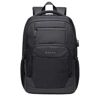 Bange BG-1922 16 inch Men Oxford Fabric Waterproof Backpack with USB Port(Black)