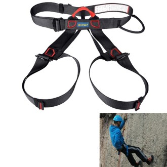 Climbing Harness Safe Seat Belt for Rock High Level Caving Climbing Adjustable Rappelling Equipment Half Body Guard Protect(Blac