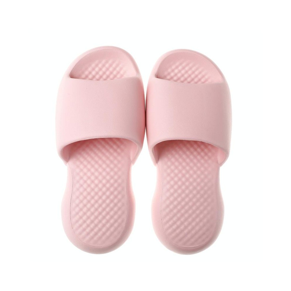 Female Super Thick Soft Bottom Plastic Slippers Summer Indoor Home Defensive Bathroom Slippers, Size: 39-40(Pink)