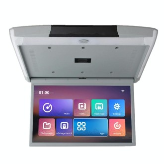 15.6 Inch Car Ceiling Android Monitor Mp5 Car HD TV Display Android 10 2+32G WIFI Version(Gray)