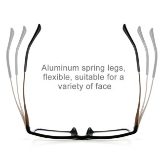 Black Frame Spring Hinge Anti Fatigue & Blue-ray Presbyopic Glasses, +1.00D