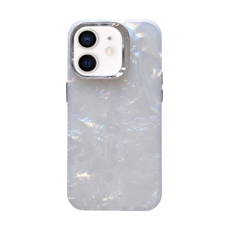 For iPhone 11 Gradient Shell Texture TPU + Acrylic IMD Phone Case(Silver)