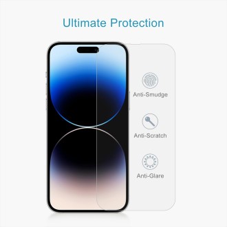 For iPhone 14 Pro 0.26mm 9H 2.5D High Aluminum Tempered Glass Film