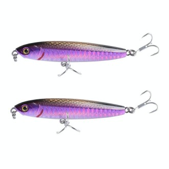 2 PCS CH79 Hard Bait Long Casting Sinking Pencil False Lure, Specification: 8cm 10g(7)