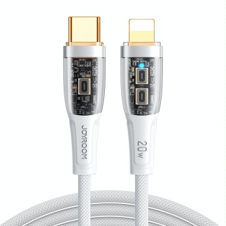 JOYROOM S-CL020A3 20W USB-C/Type-C to 8 Pin Intelligent Power-Off Fast Charging Data Cable, Length:1.2m(White)