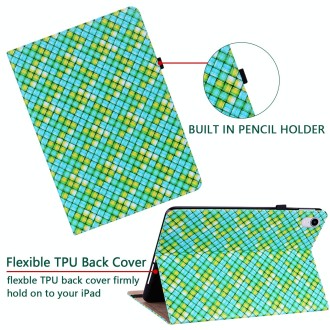 For iPad mini 6 Color Weave Smart Leather Tablet Case(Green)