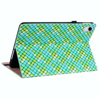 For iPad mini 6 Color Weave Smart Leather Tablet Case(Green)