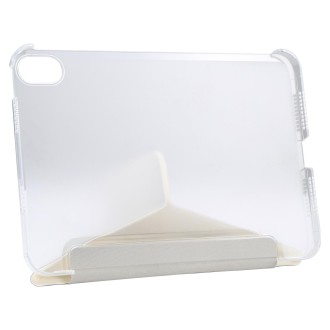 For iPad mini 6 Silk Texture Horizontal Deformation Flip Tablet Leather Case with Holder(White)