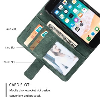 For iPhone SE 2022 / SE 2020 / 8 / 7 Skin Feel Splicing Horizontal Flip Leather Case with Holder & Card Slots & Wallet & Photo F