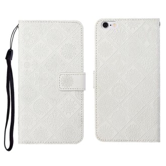 For iPhone SE 2022 / SE 2020 / 8 / 7 Ethnic Style Embossed Pattern Horizontal Flip Leather Case with Holder & Card Slots & Walle