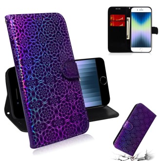 For iPhone 7 / 8 Solid Color Colorful Magnetic Buckle Horizontal Flip PU Leather Case with Holder & Card Slots & Wallet & Lanyar