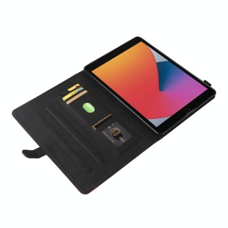 Dual-color Splicing Horizontal Flip PU Leather Case with Holder & Card Slots & Sleep / Wake-up Function For iPad 9.7 (2018/2017)