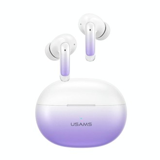 USAMS XD19 ENC Dual Wheat Noise Reduction TWS In-Ear Wireless Bluetooth Earphone(Gradient Purple)