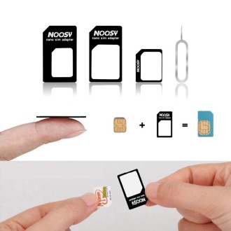 4 in 1 (Nano SIM to Micro SIM Card+ Micro SIM to Standard Card + Nano SIM to Standard Card + Sim Card Tray Holder Eject Pin Key 