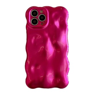 For iPhone 15 Pro Wave Bubbles TPU Phone Case(Red)