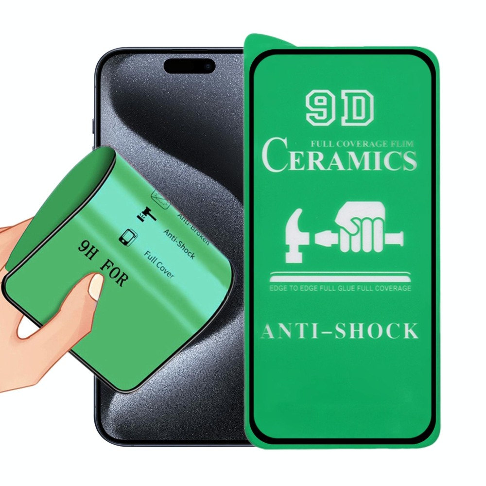 For iPhone 15 Plus 9D Full Screen Full Glue Ceramic Film