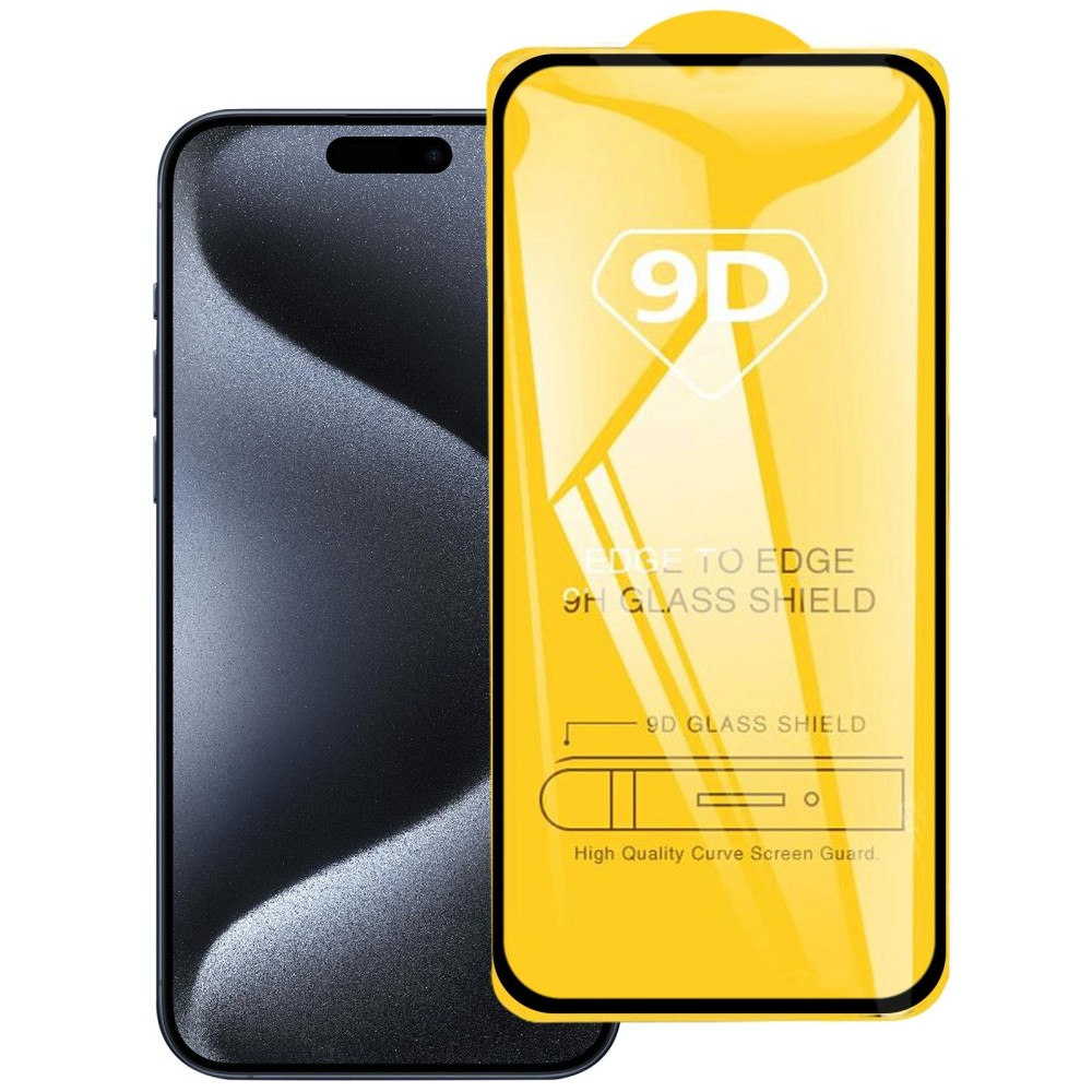 For iPhone 15 Plus / 15 Pro Max 9D Full Glue Screen Tempered Glass Film