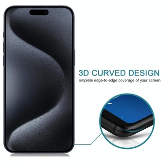 For iPhone 15 Pro Max / 15 Plus High Transparency Full Cover Anti-spy Tempered Glass Film