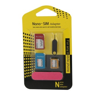 Nano SIM to Micro SIM Card Adapter + Nano SIM to Standard SIM Card Adapter + Micro SIM to Standard SIM Card Adapter + Sim Card T