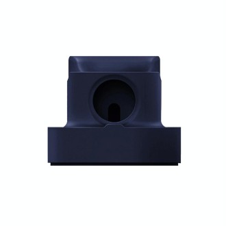 2 In 1 Smart Watch Charging Bracket Desktop Silicone Watch Charging Stand For Apple Watch(Deep Blue)