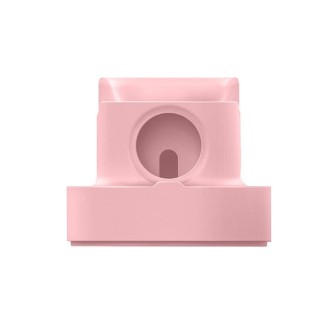 2 In 1 Smart Watch Charging Bracket Desktop Silicone Watch Charging Stand For Apple Watch(Pink)