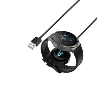 For Huawei Watch GT 2 Pro / GT 2 ECG USB Magnetic Charging Cable, Length: 1m, Style:One Piece(Black)