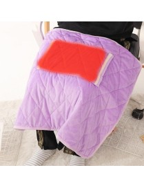 USB Electric Blanket Single Crystal Fleece Winter Warm Heating Blanket, Size: 60 x 80cm(Purple)