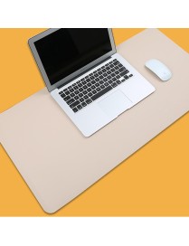 Multifunction Business PU Leather Mouse Pad Keyboard Pad Table Mat Computer Desk Mat, Size: 120 x 60cm(Apricot)