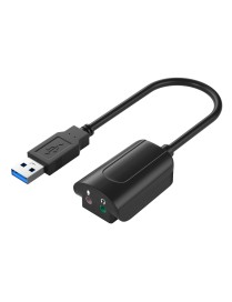 V219A 7.1 Channel Audio Conversion USB External Sound Card(Black)