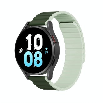 DUX DUCIS Magnetic Silicone Watch Band, Size:22mm(Green)