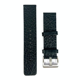 22mm Universal Buffalo Leather Watch Band(Black)