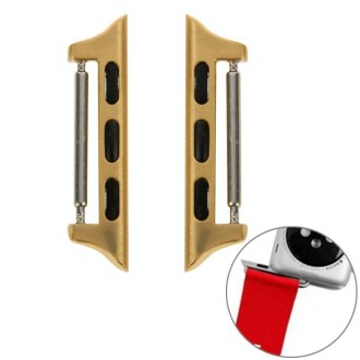 2 PCS for Apple Watch 42mm Metal Strap Connector Metal Buckle(Gold)