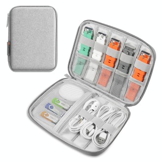 HAWEEL Watch Band Organizer Box Earphones / U Disk / Digital Cable Storage Case(Grey)