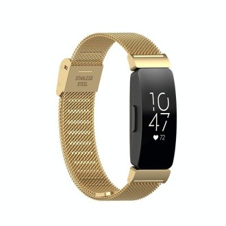 For Fitbit Inspire 3 Buckle Fine Mesh Stainless Ssteel Watch Band(Gold)