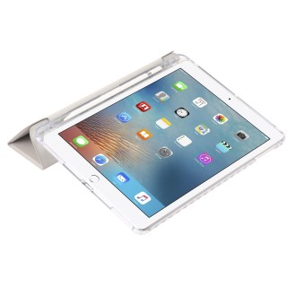 Clear Acrylic Leather Tablet Case For iPad Air 2 / Air / 9.7 2018 / 9.7 2017(Grey)