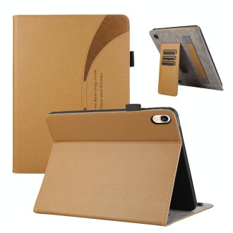 For iPad 10.2 2021 / 2020 Litchi Texture Leather Sucker Tablet Case(Brown)