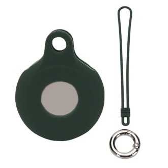 Locator Storage Silicone Cover With Hand Strap For AirTag, Color: Ink Green