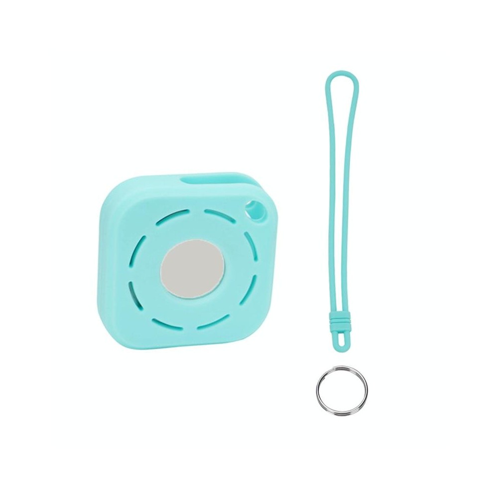 Tracker Anti-Lost Silicone Case For Airtag, Color: Mint Green+Lanyard+Key Ring