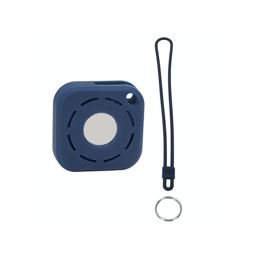 Tracker Anti-Lost Silicone Case For Airtag, Color: Noon Blue+Lanyard+Key Ring